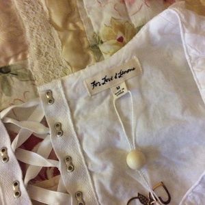 Sand Dollar Lace-Up Top For Love & Lemons